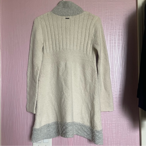 Women’s Prana Cream Angelica Duster Knit Tunic Cardigan Sweater Size Large - Picture 3 of 5